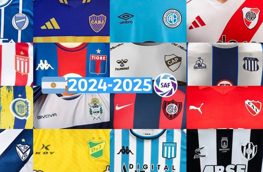Las camisetas actuales del fútbol argentino