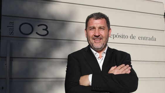 Flavio Kristich, en el edificio donde avanza Nuklea, el nuevo emprendimiento corporativo y comercial de Kristich Desarrollos.