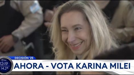 Voto Karina Milei en Vicente López.