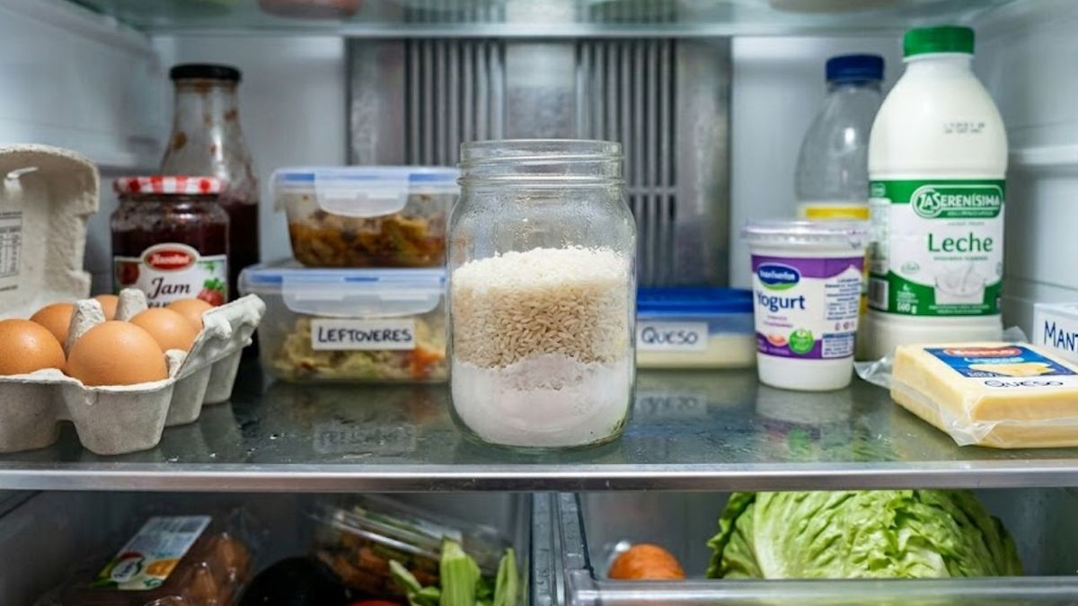 Dejar un frasco con arroz y bicarbonato en la heladera por la noche: por qué se recomienda y para qué sirve