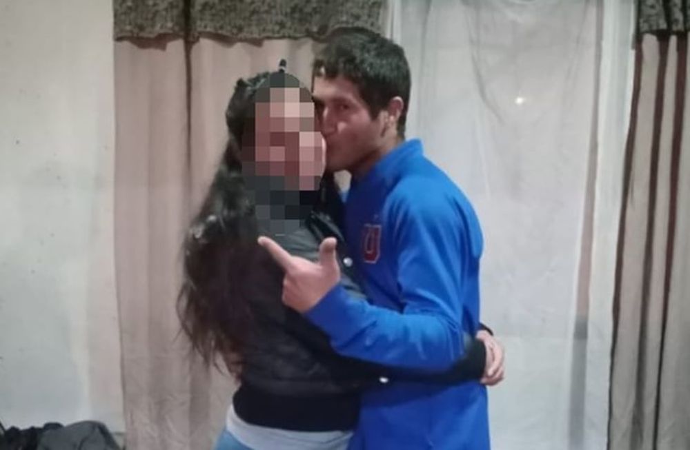 Otros tiempos: el imputado, junto a su ex  novia. /gentileza