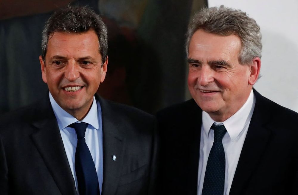 Sergio Massa y su candidato a vicepresidente, Agustín Rossi