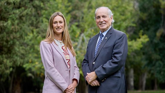 Jimena Estrella e Ismael Farrando, fueron candidatos a vicerrectora y rector de la UNCuyo, repectivamente por Trayectoria y Renovación. Foto: Gentileza.