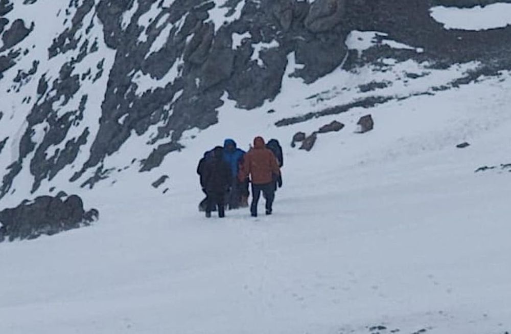 Rescatan a dos andinistas noruegos en el Aconcagua: no pudieron continuar por deshidratación. Foto: Gentileza.