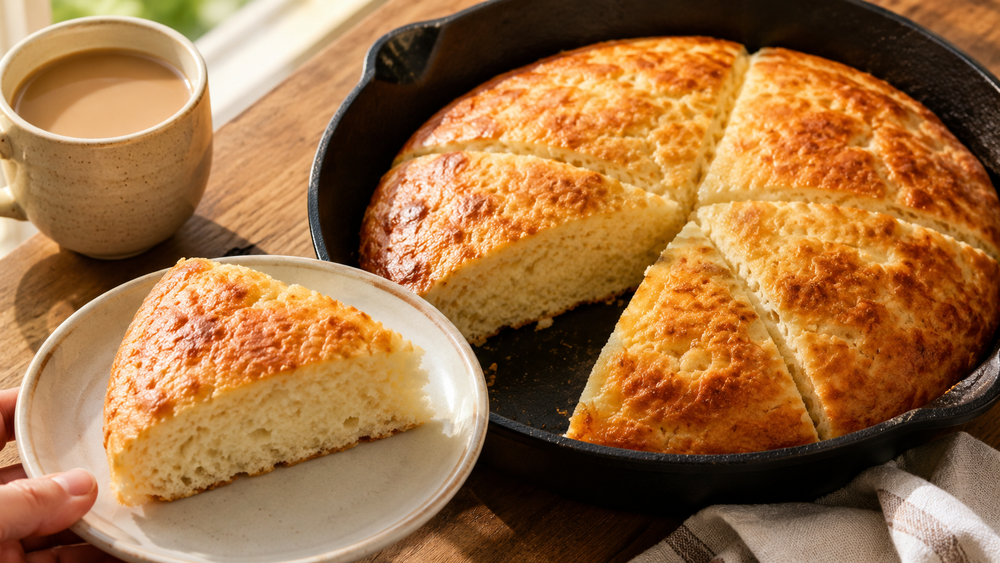 Listo en 5 minutos este pan de yogur en sartén es ideal para un desayuno proteico (2)