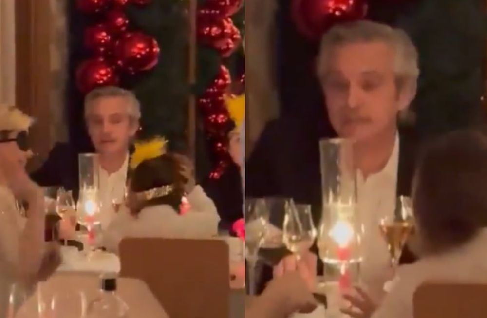 El expresidente recibió el Año Nuevo en un restauran de lujo en Madrid.