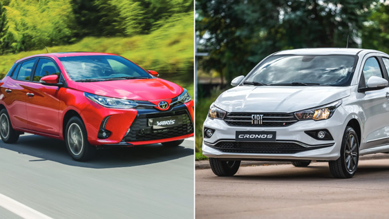 Fiat Cronos vs Toyota Yaris: cuál tiene mejor precio en marzo 2025