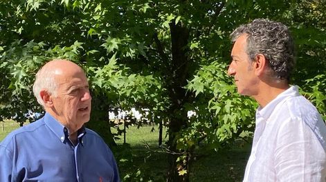 Los Andes | Rodolfo Lavagna -quien fuera ministro de Economía de Néstor Kirchner- y Florencia Randazzo -ministro de Transporte de Cristina- en un encuentro reciente. / Archivo.