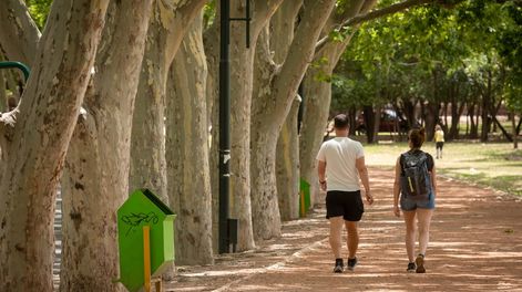 Parque General San Martín. Para este domingo se anticipa temperatura agradable ideal para disfrutar al aire libre. Foto Ignacio Blanco / Los Andes