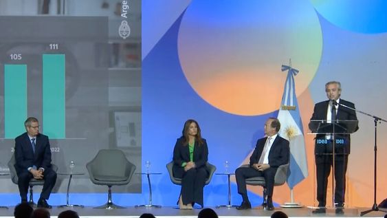 El presidente Alberto Fernández participó del cierre del 58° Coloquio empresarial de IDEA, que se desarrolla en la ciudad de Mar del Plata. Foto: Captura de video