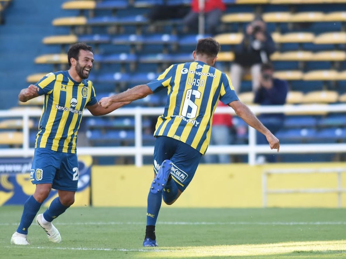 El mendocino Lucas Gamba convirtió un gol en el triunfo de Rosario Central sobre Banfield. / Gentileza.
