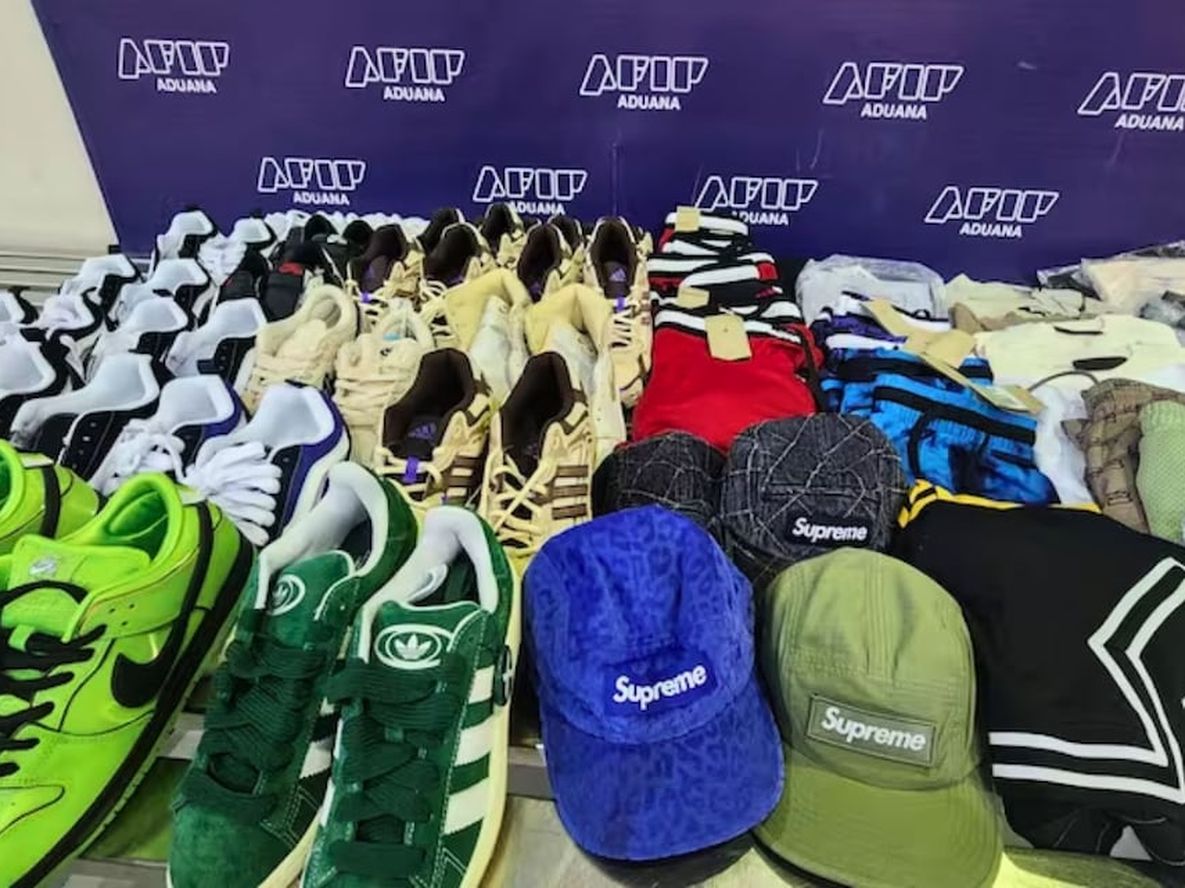 Los productos secuestrados en Azeiza