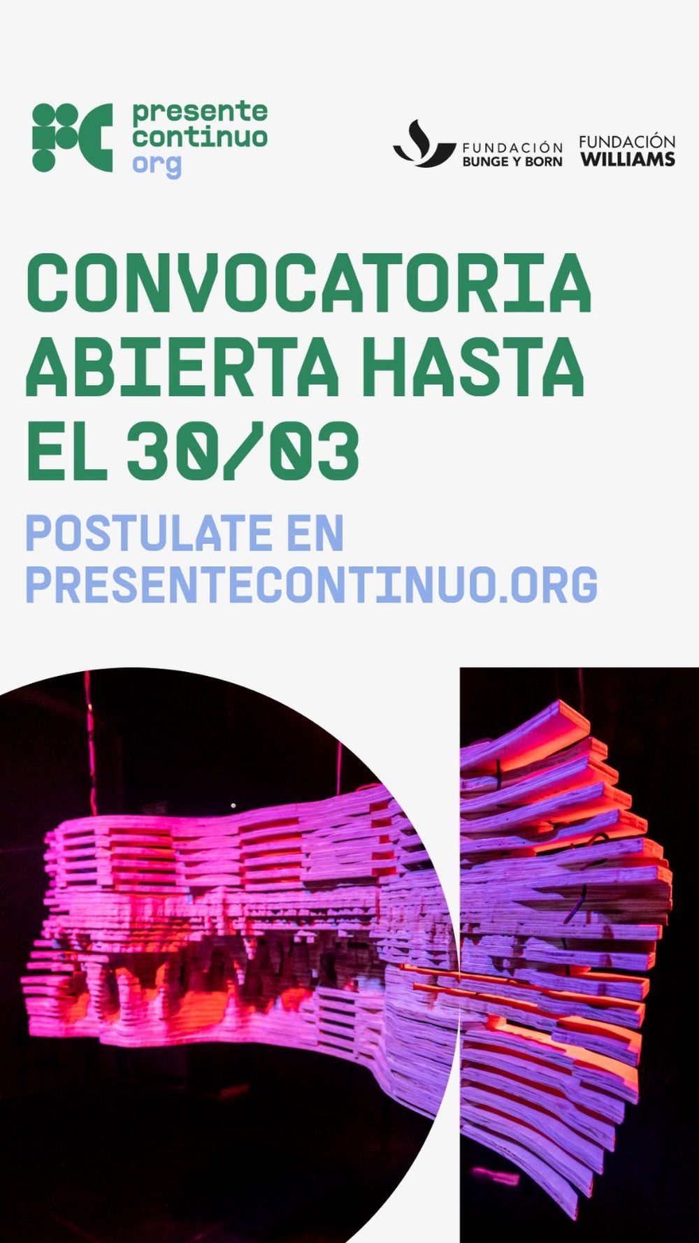 Artistas, investigadores, curadores, tecnólogos, científicos interesados en apostar a su formación podrán participar del acceso a becas que otorgan la Fundación Bunge y Born y la Fundación Williams. 