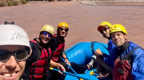 Los Andes | La Generación Dorada celebra en una jornada a puro rafting. Foto: Potrerillos explorer