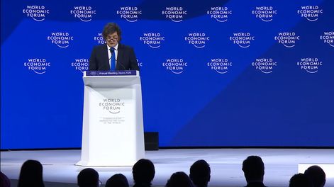 Javier Milei en Davos