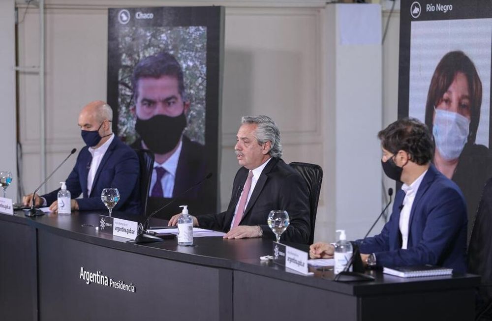 El presidente Alberto Fernández se refirió a las internas del Frente de Todos durante el anuncio de la nueva fase de cuarentena en el AMBA. Foto: Presidencia.
