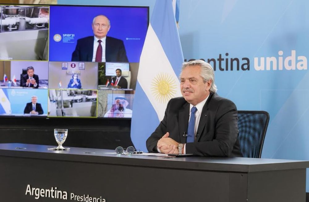 Alberto Fernandez en conferencia con Putin - Imagen de Archivo