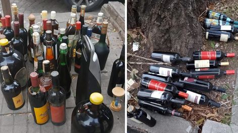Dejó todas las bebidas en la vereda para que se las llevaran los vecinos y se volvió viral en redes. / Foto: La Voz