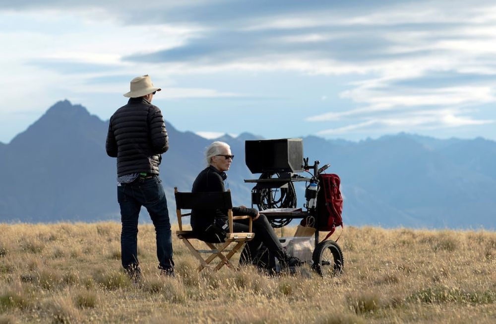 Jane Campion durante el rodaje de El poder del perro. (AP)