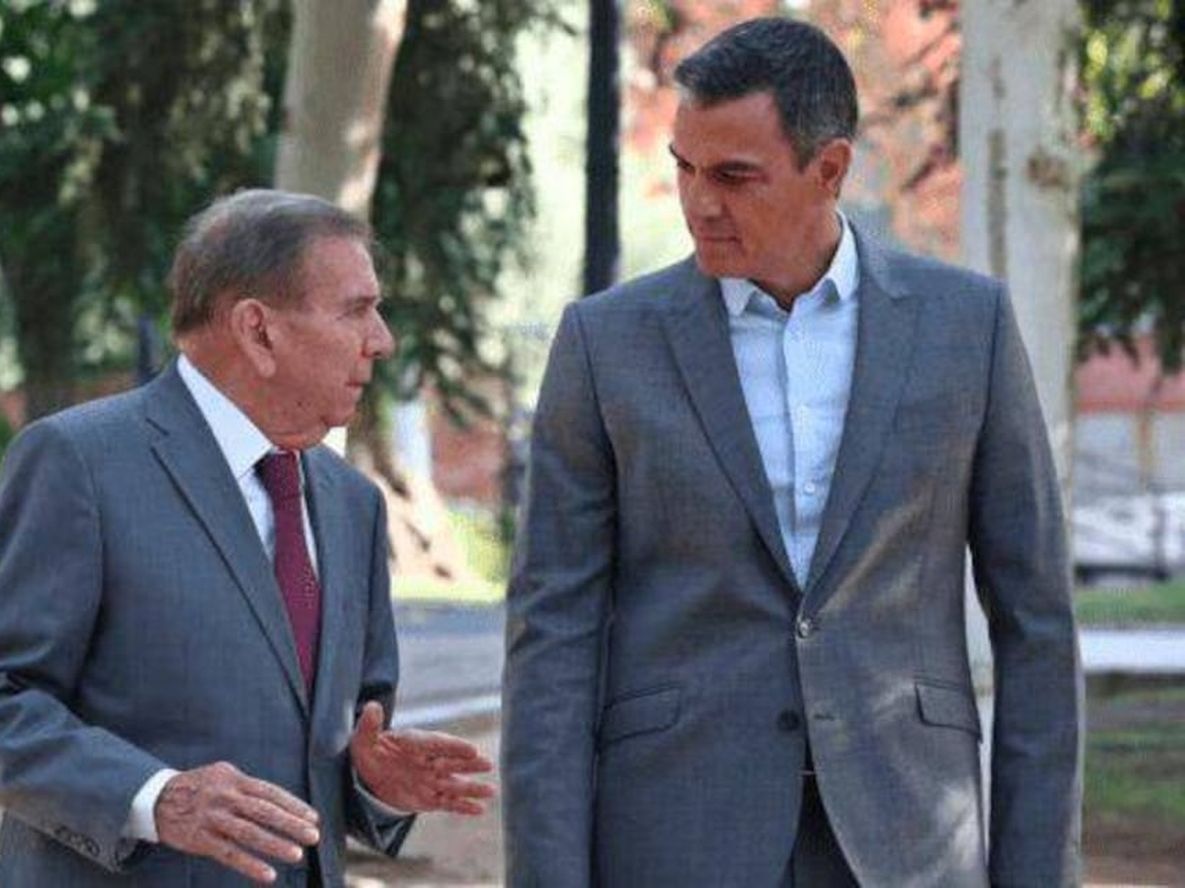 González Urrutia con Pedro Sánchez, el presidente de España González Urrutia con Pedro Sánchez, el presidente de España