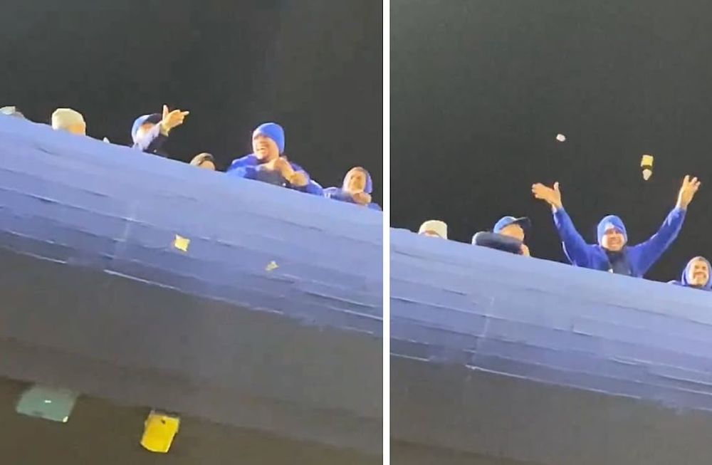 A los cuatro hinchas de Cruzeiro se les aplicaron infracciones por violar el Artículo 116 del Código Contravencional / Captura de video