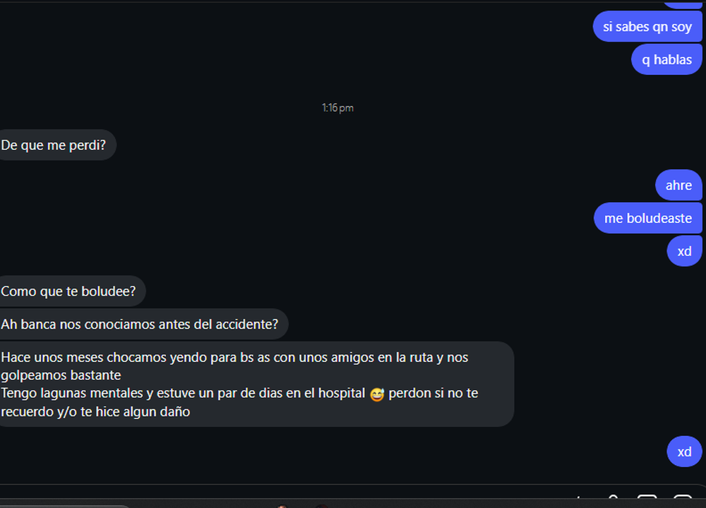 La joven se indignó con el chico que volvió a hablarle después de casi un año.