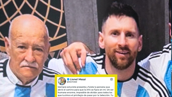 Lionel Messi se despidió en redes de Omar Souto.