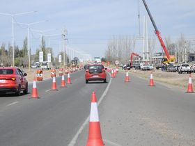 Obras en el Acceso Sur (Luján de Cuyo)