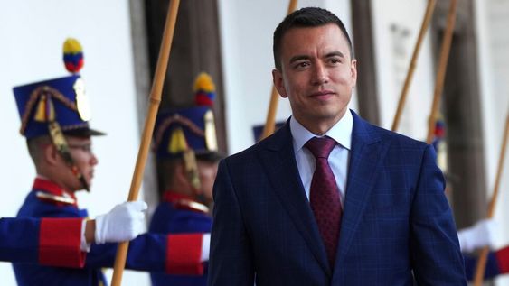 El presidente re-electo de Ecuador, Daniel Noboa.