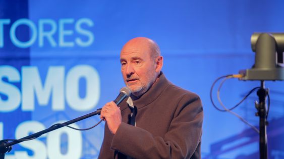 Rodolfo Vargas Arizu, ministro de Producción de Mendoza, en la Expo Foro Mendoza Industrial 2026.&nbsp;