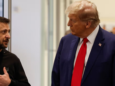El presidente de Ucrania, Volodimir Zelenski junto su par de Estados Unidos, Donald Trump.&nbsp;