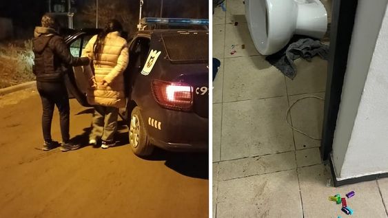 Intentó tirar cocaína al inodoro cuando vio que policías desbarataban su “quiosco” en Las Heras. | Foto: Ministerio de Seguridad y Justicia