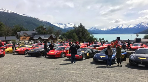 Santa Cruz hizo un encapsulamiento a la caravana de Ferrari