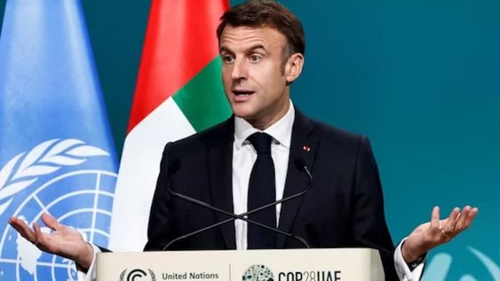 Emmanuel Macron en la conferencia de Naciones Unidas sobre el clima (COP28) en Dubái. Gentileza