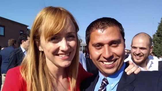 El futuro diputado junto a Anabel Fernández Sagasti, en tiempos de campaña electoral.