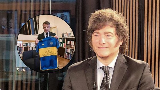 El inédito regalo que le hizo Javier Milei a Macron y que se volvió tendencia en las redes.