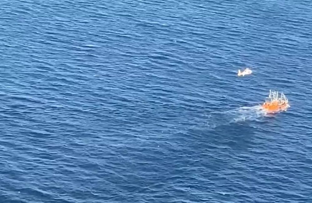 La Prefectura Naval inició un operativo de búsqueda y rescate de un tripulante desaparecido en Chubut. Foto: Prefectura Naval Argentina.