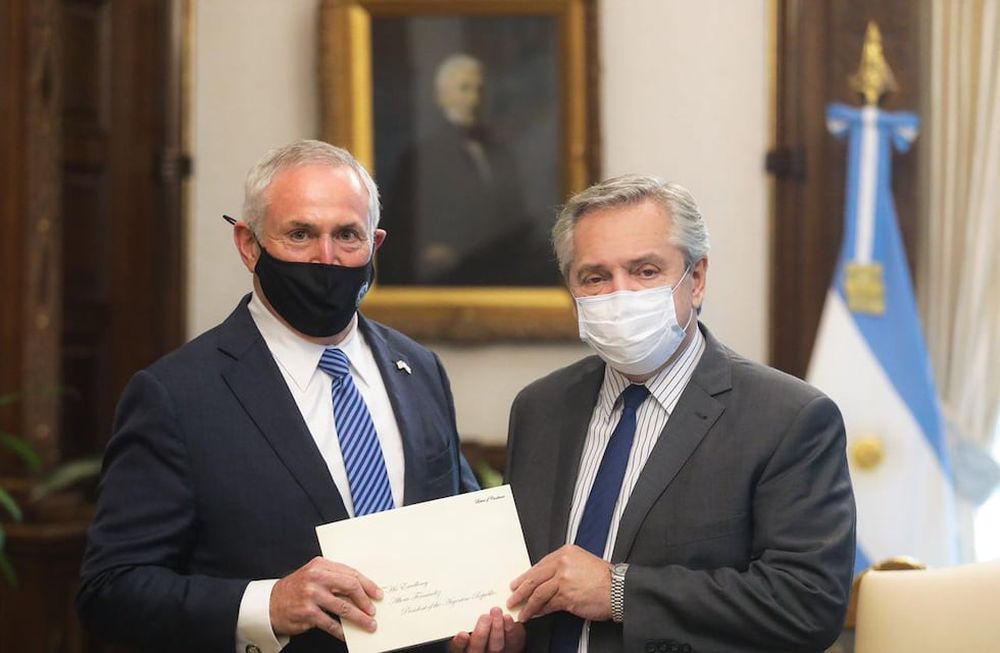 El Presidente recibió las cartas credenciales del nuevo embajador de Estados Unidos ante Argentina, Marc Stanley