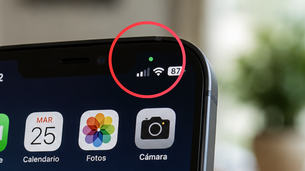 Esta es la razón por la cual hay un punto verde en tu iPhone.&nbsp;
