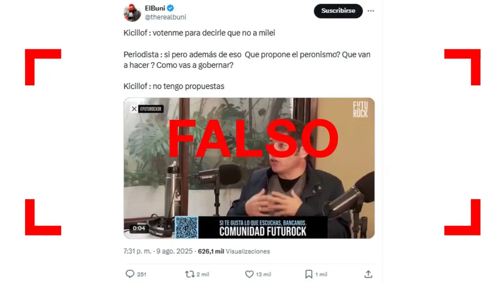Es falso el video en el que Axel Kicillof contesta: Hoy no tengo una propuesta, tenemos