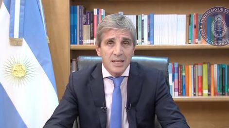 Anuncio de nuevas medidas económicas por parte del ministro de Economía, Luis Caputo. Foto: Captura de video