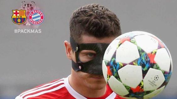 Lewandowski se entrenó con máscara y convence a Boateng para jugar ante el Barça