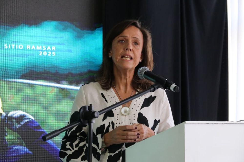 Silvina Giudici, directora de la Reserva Natural Villavicencio, se emocionó al repasar los hitos de estos 25 años de conservación y trabajo en equipo.