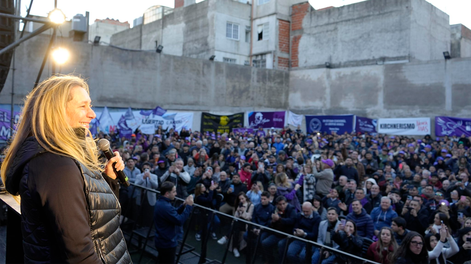 Karina Milei reapareció en público: Vinimos para que no roben más.