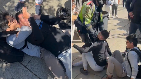 Turista chino redujo a un ladrón con una llave mataleón en Barcelona y se volvió viral