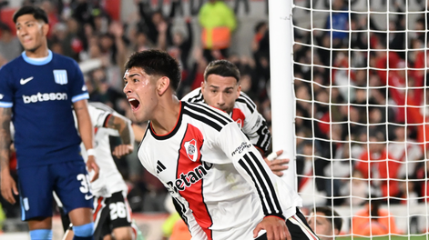 Lautaro Rivero, autor del 1 a 0 de River sobre Racing.