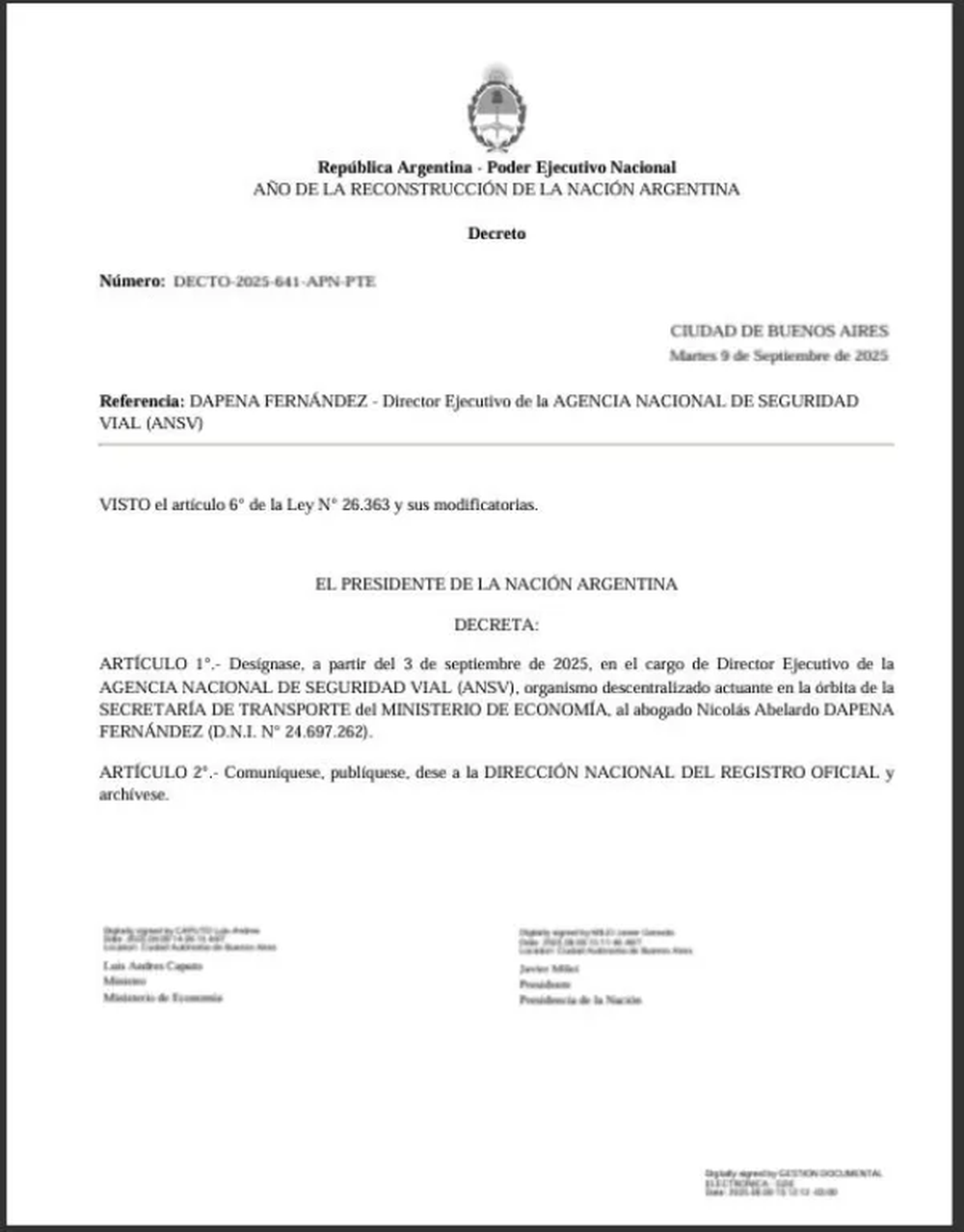 Asignación de Nicolás Dapena Fernández.