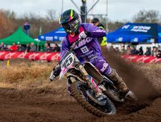 Motocross. Agustín Gollano, quien finalizó tercero en MX2, una de las divisionales más competitivas del motocross argentino.