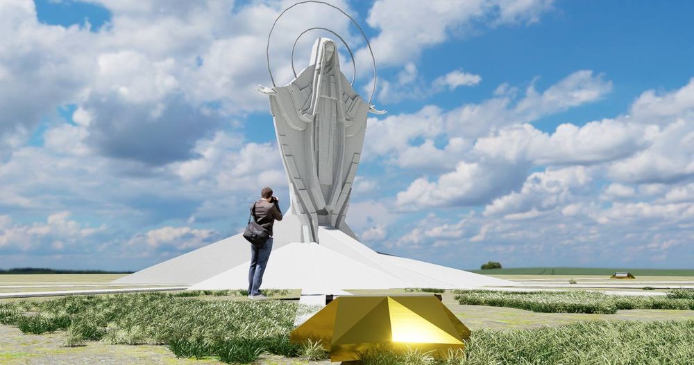 The giant Virgin they want to build in Rivadavia