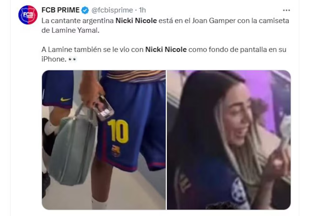 La reacción de los fans en las redes de Nicki Nicole y Lamine Yamal.